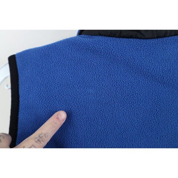 Vintage 90s Nike Womens Medium Travis Scott Mini Swoosh Fleece Vest Jacket Blue - Picture 11 of 14
